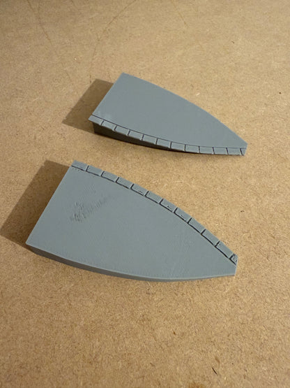 Curved Double Sided Sloped Platform 45mm Wide - TT:120
